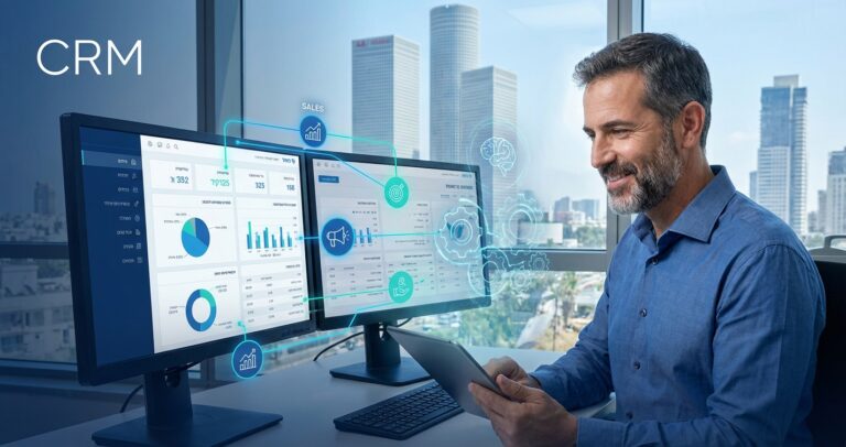 המדריך המקיף להטמעת CRM: ניהול עסק בעברית עם API ואינטגרציות חכמות
